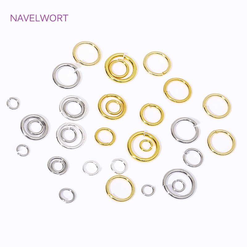 Jewelry Making Jump Rings - Anel dividido banhado a ouro 14k/18k,