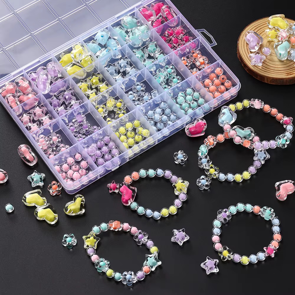 Jewelry Making Kit For Kids - Kit de Miçangas Acrílicas em Formato