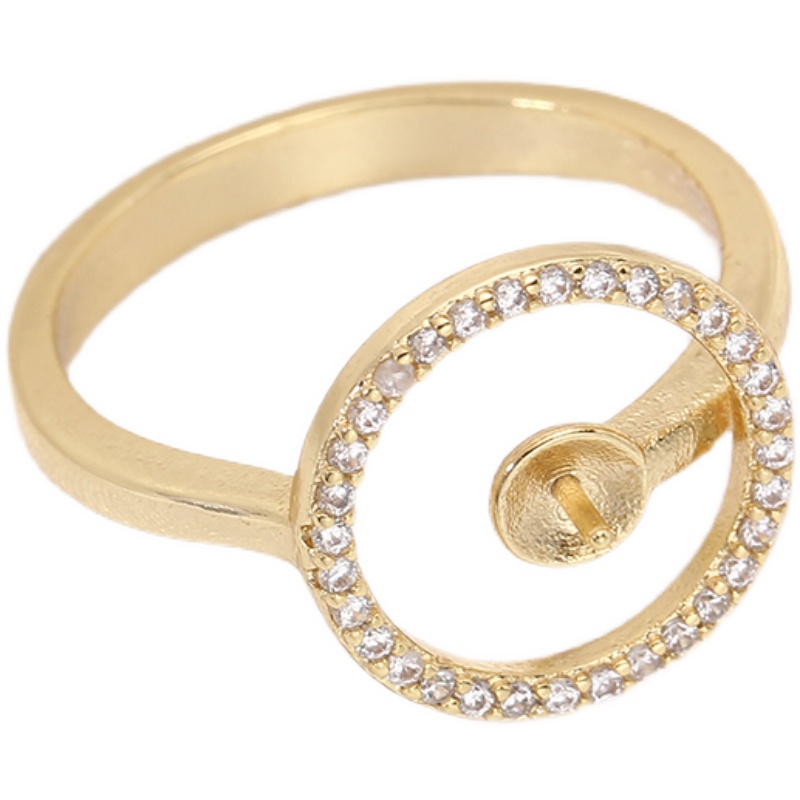 Ring Blank Adjustable - Anel Ajustável Geométrico de Cobre Banhado