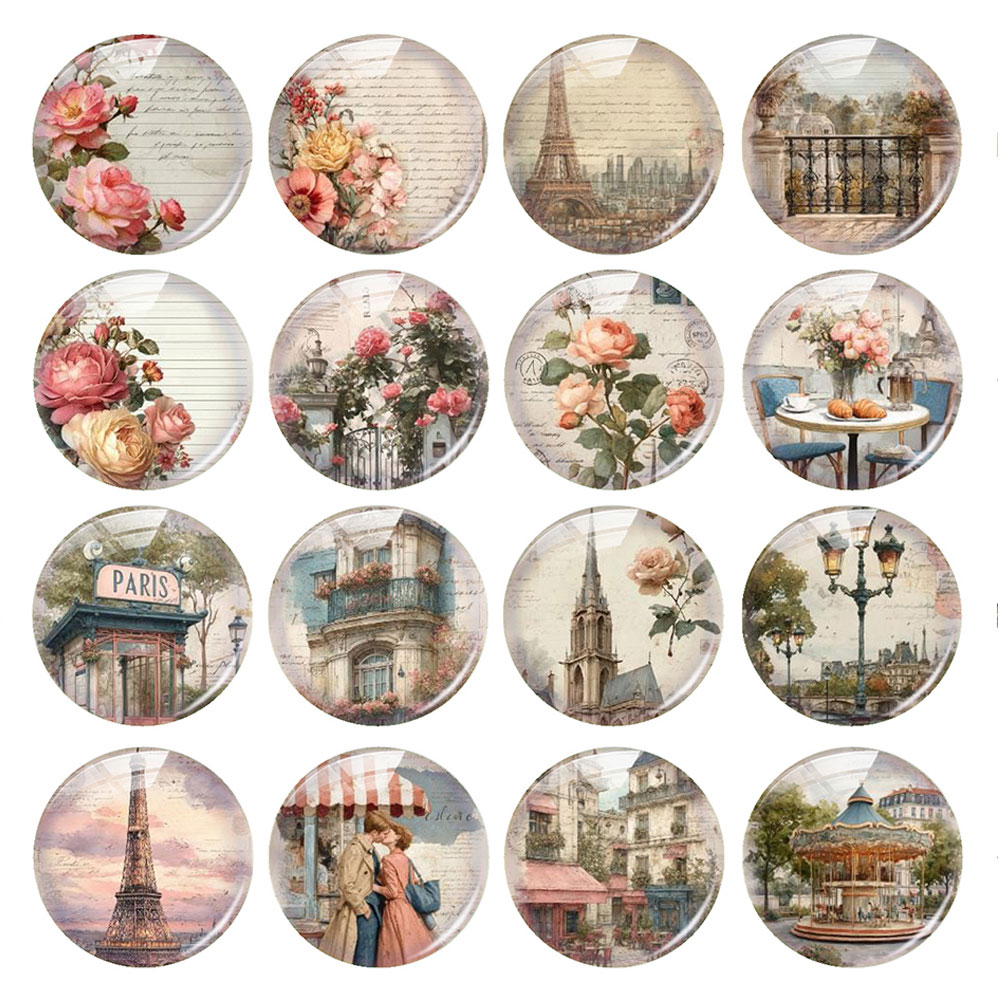Jewelry Making Paris - Cabochão de Vidro Vintage com Tema