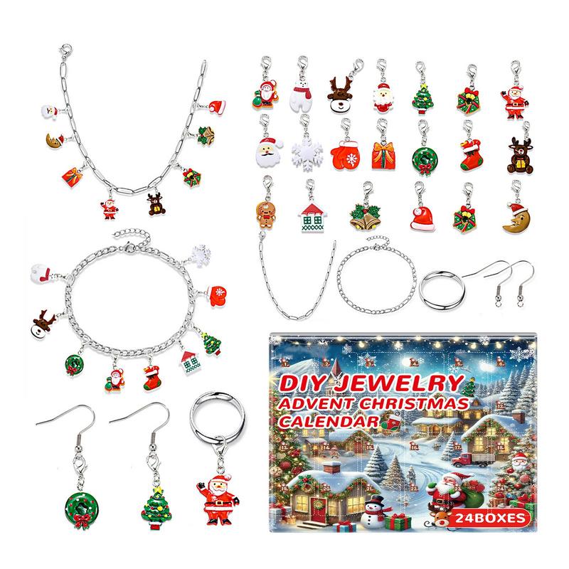 Jewelry Making Kit For Kids - Jóias de natal calendário do advento