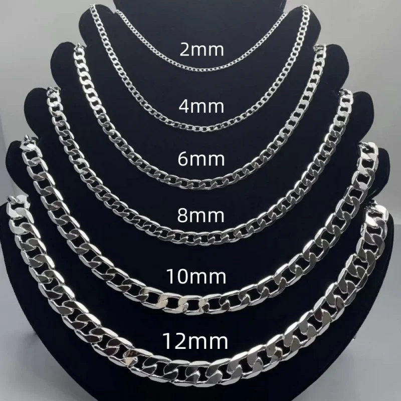 Lobster Clasp Silver - Colar de prata esterlina 925 masculino