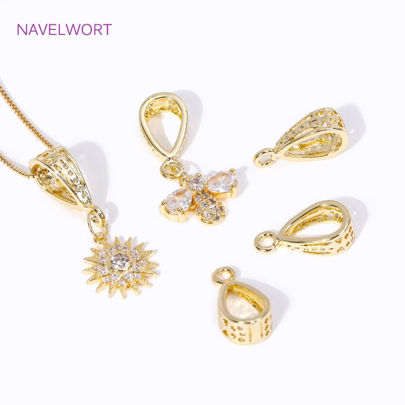 Jewelry Making Paris - Drop Forma Pendant Bail Connector, Banhado