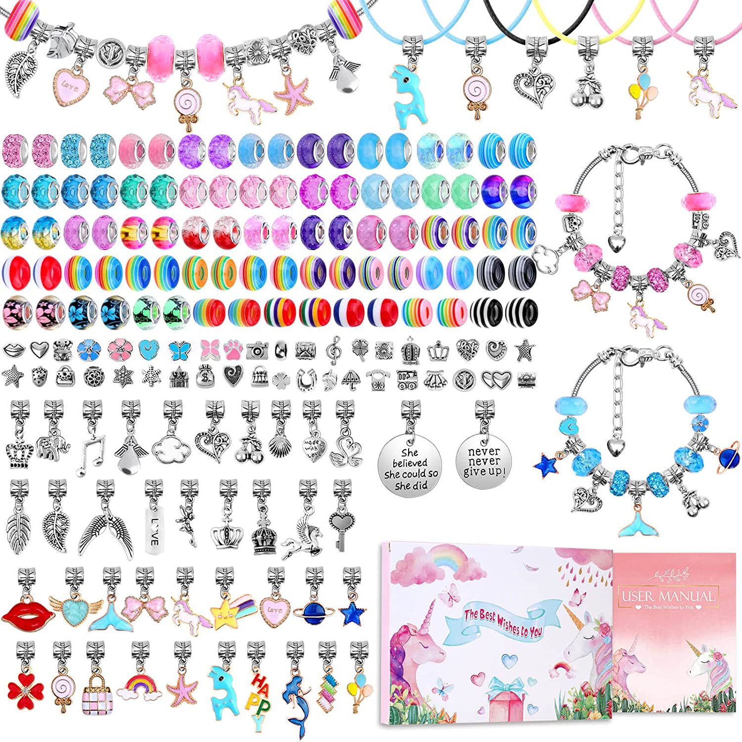 Jewelry Making Kit For Kids - Charm Bracelet Making Kit para Meninas,