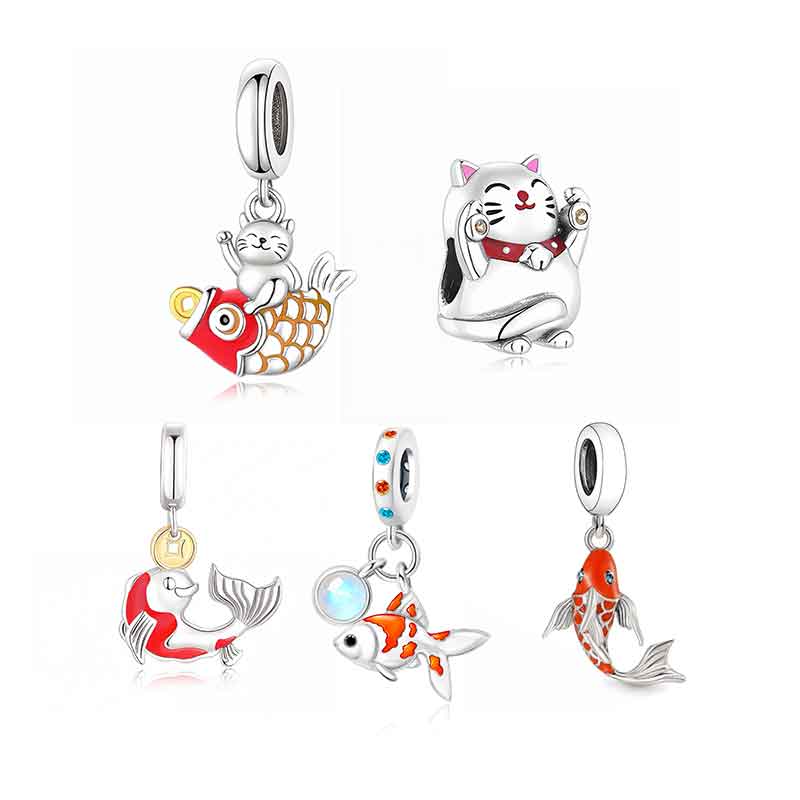 Jewelry Making Paris - Koi Carpa Peixe Bead para Mulheres,