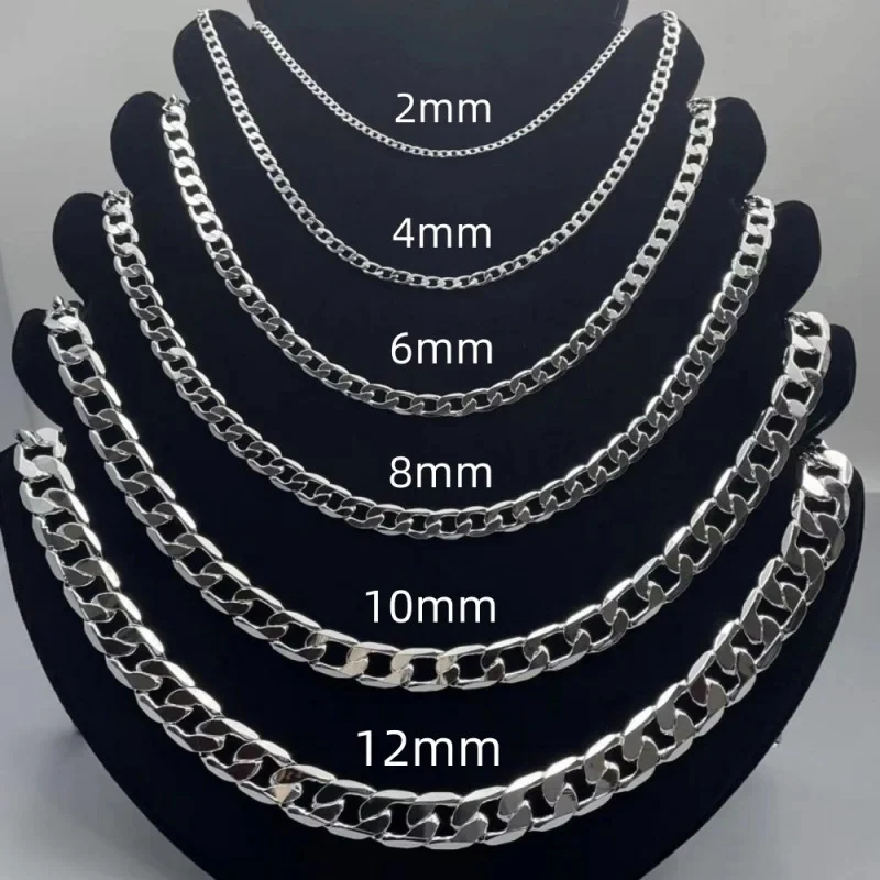 Lobster Clasp Silver - Colar de prata esterlina 925 masculino