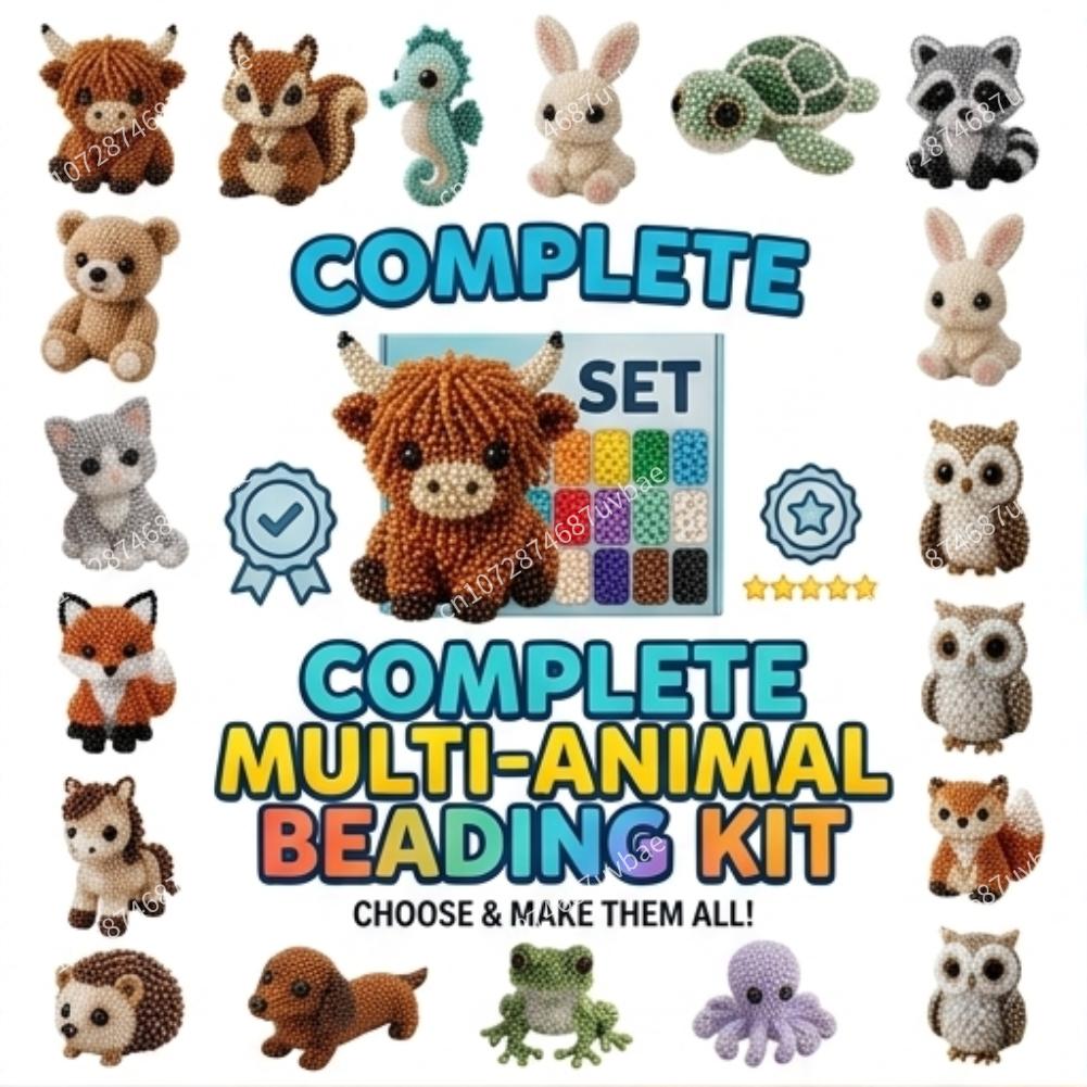 Jewelry Making Kit For Kids - Kit Educacional de Miçangas de Animais