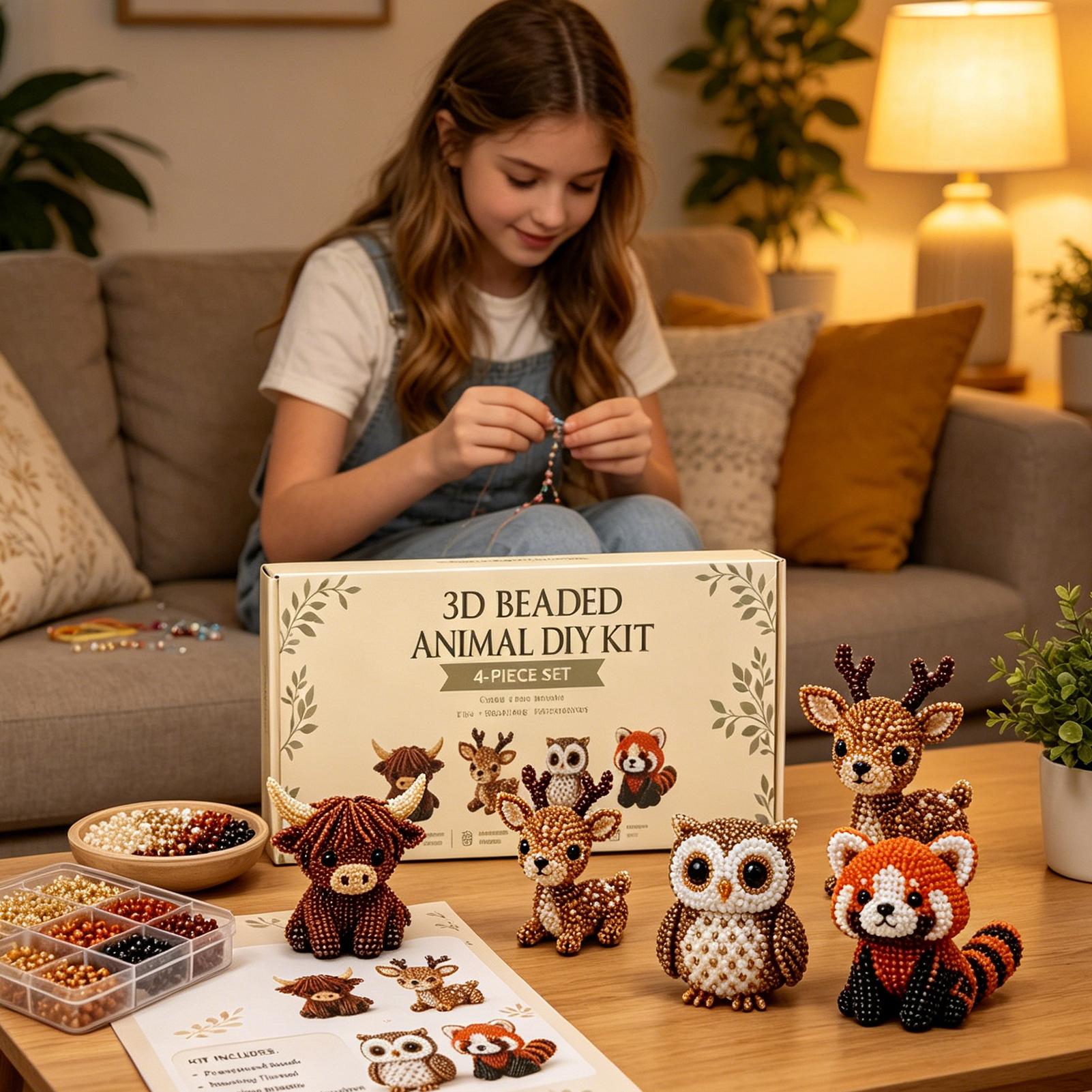 Jewelry Making For Beginners - Kit de Animais em Contas 3D,