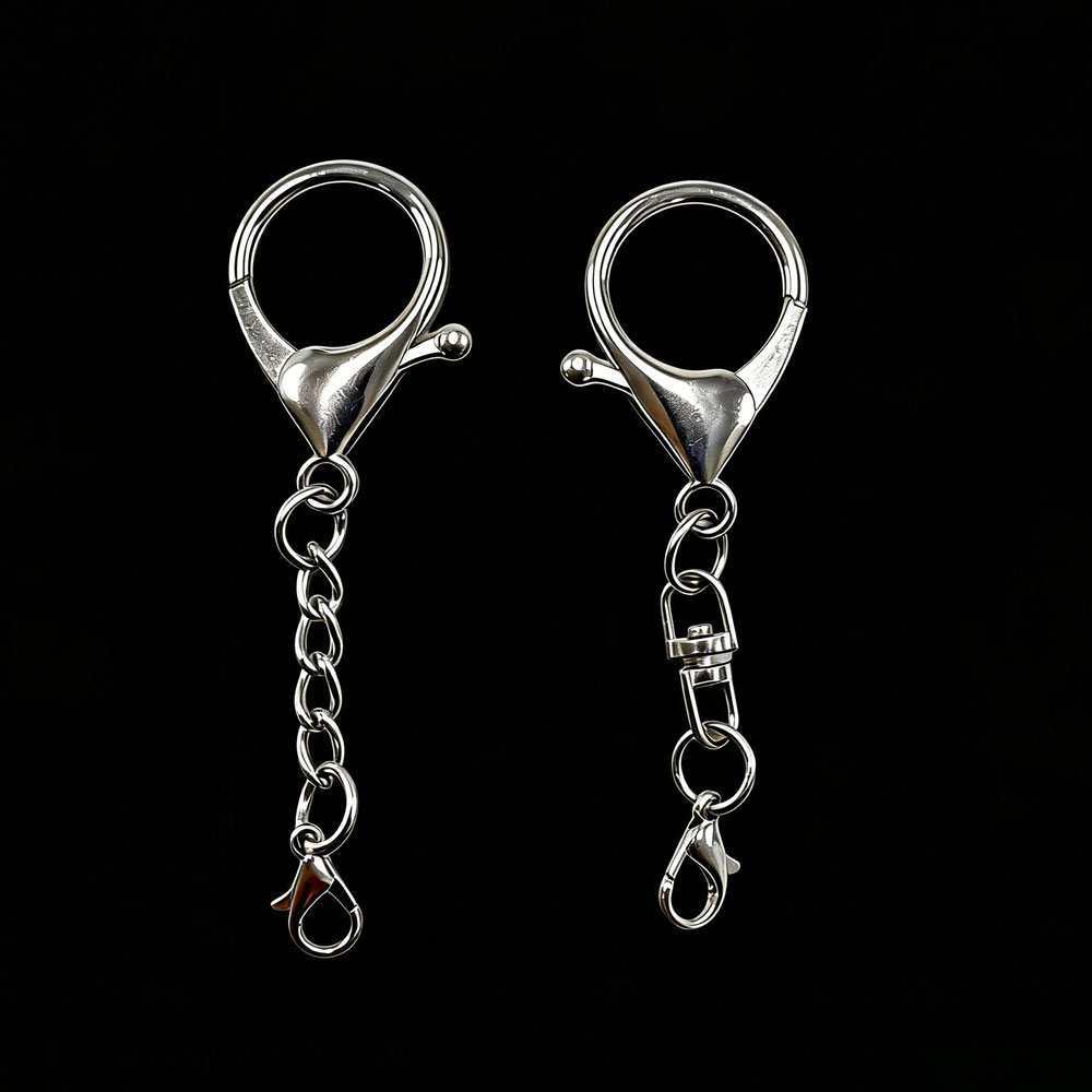 Lobster Clasp Silver - 10 Peças de Fecho Lagosta Grande