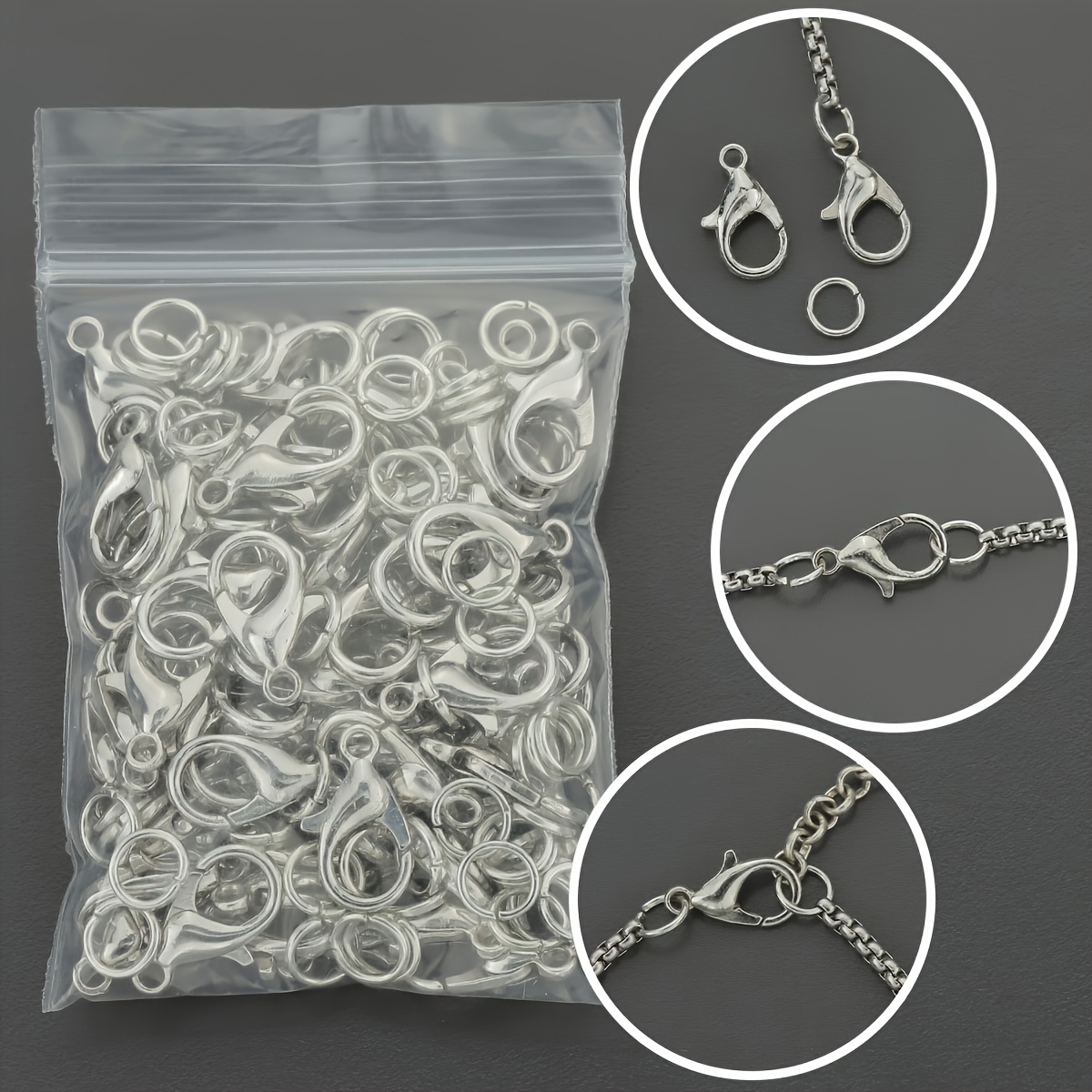 1/2/300 peças de Fechos Lagost - Jewelry Making Jump Rings avaliação e preço