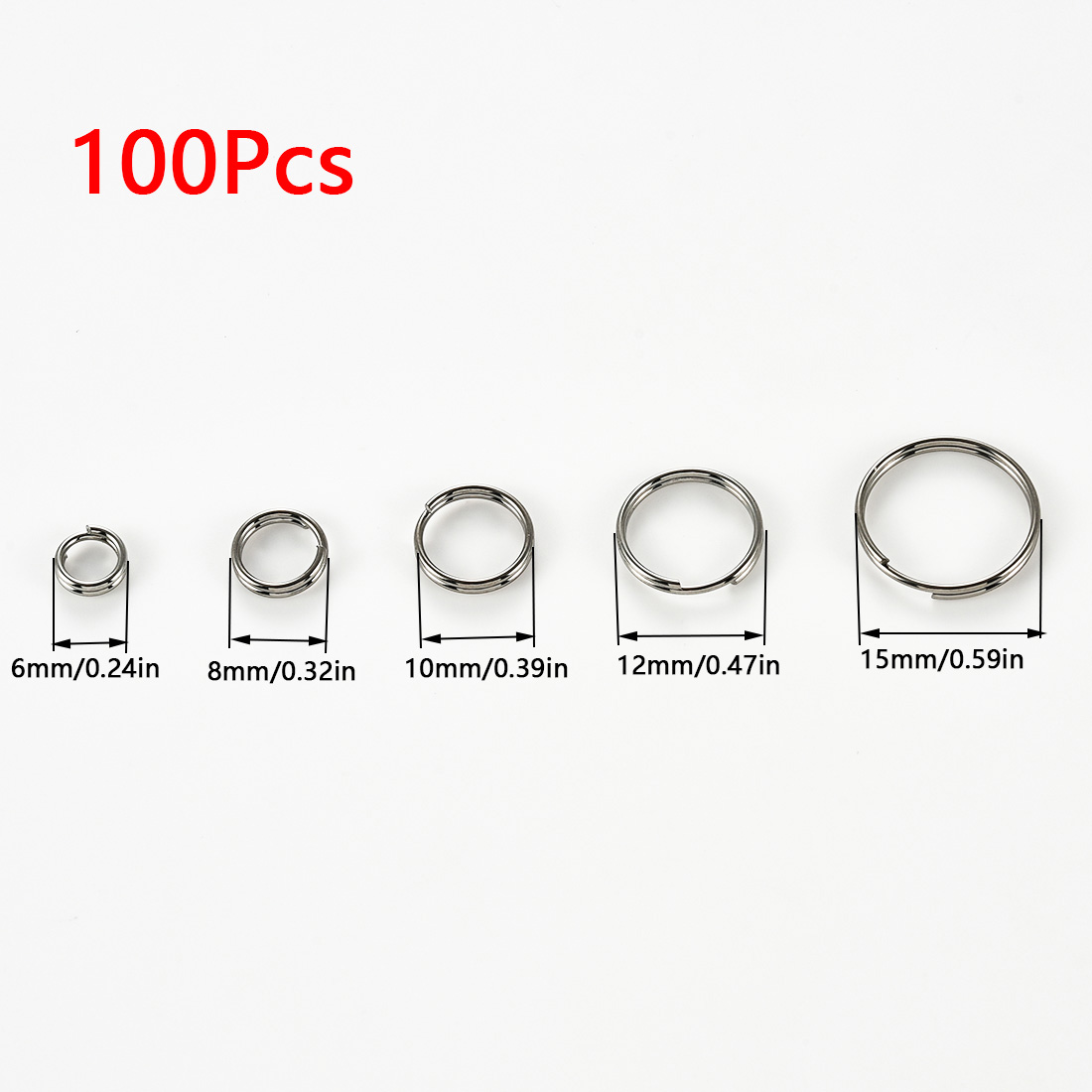 100 peças de aço inoxidável mi - Jewelry Making Jump Rings avaliação e preço