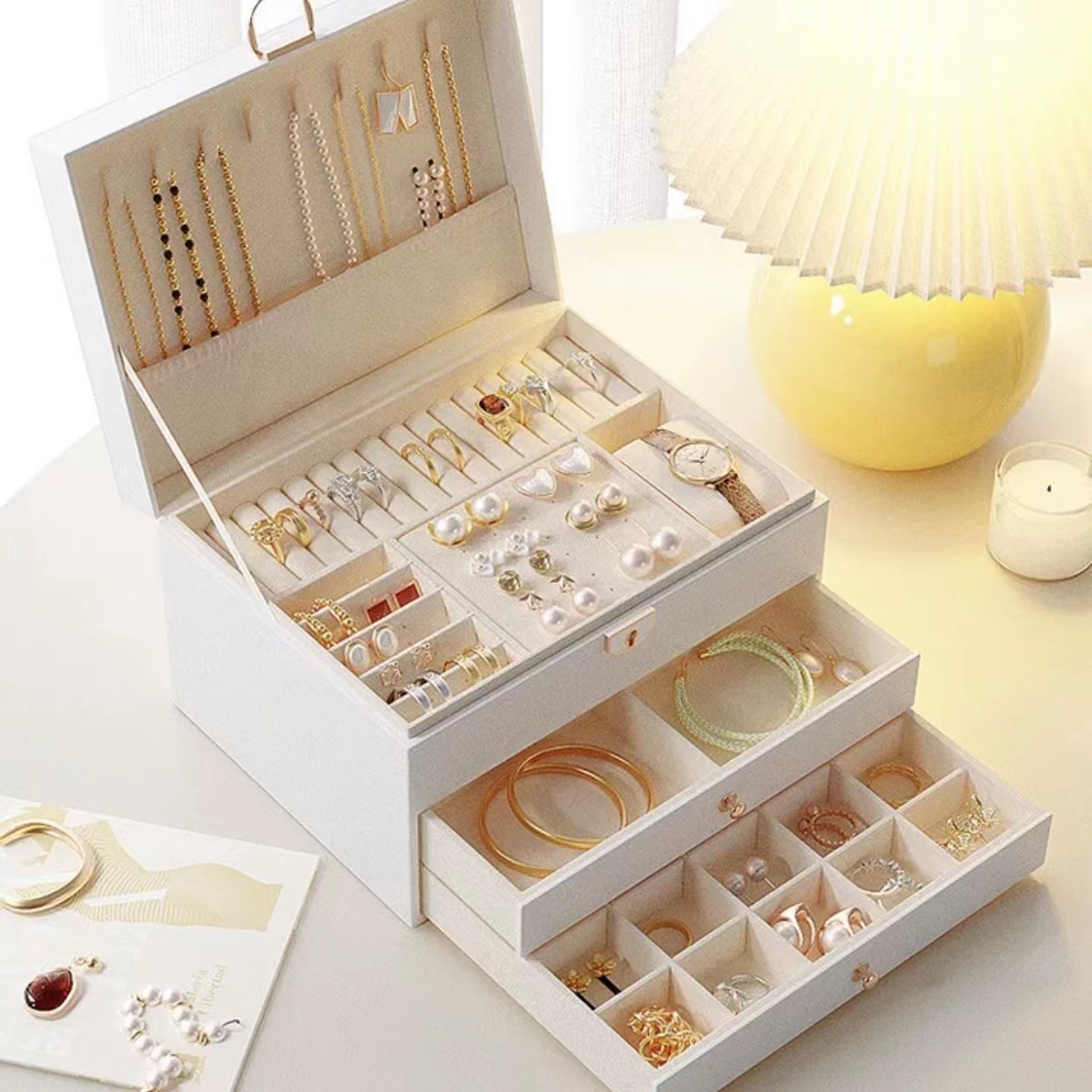Caixa Organizadora de Joias de - Jewelry Making Organizer Box avaliação e preço