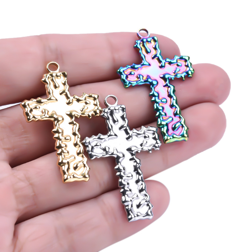 Aço inoxidável Cruz Pingente,  - Jewelry Making For Seniors avaliação e preço