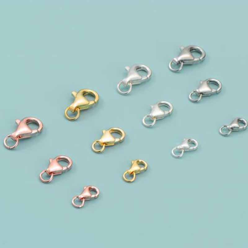 2 pçs genuíno real puro sólido - Lobster Clasp Silver avaliação e preço
