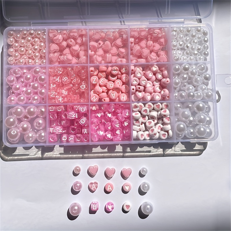 Caixa de alfabeto rosa de 10 p - Jewelry Making Box avaliação e preço