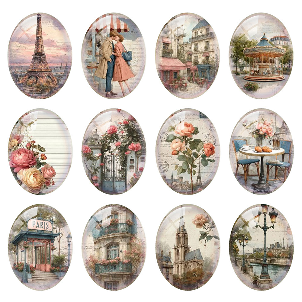 Cabochão de Vidro Vintage com  - Jewelry Making Paris avaliação e preço