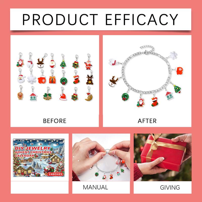 Jóias de natal calendário do a - Jewelry Making Kit For Kids avaliação e preço
