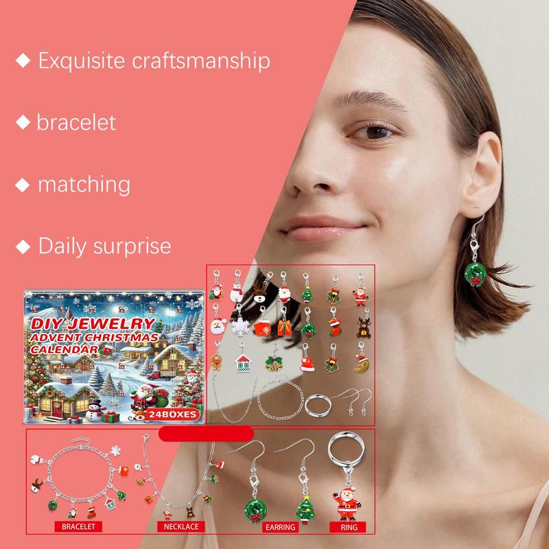 Jóias de natal calendário do a - Jewelry Making Kit For Kids avaliação e preço