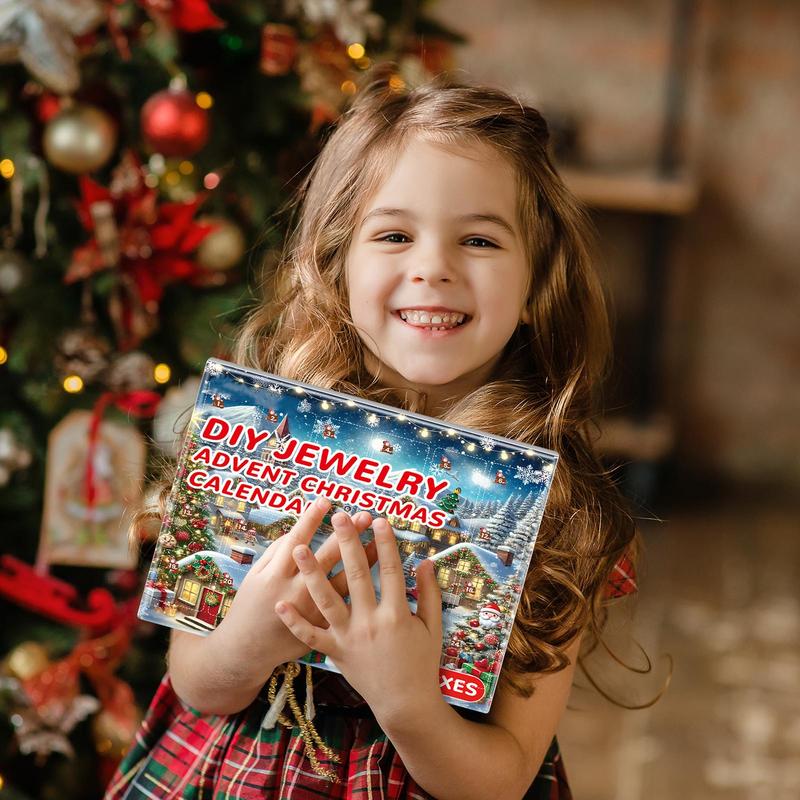 Jóias de natal calendário do a - Jewelry Making Kit For Kids avaliação e preço