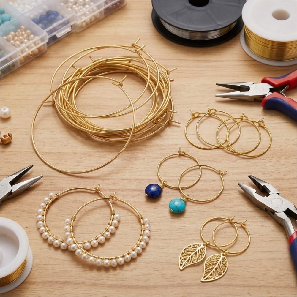50 Peças de Brincos de Argola  - Jewelry Making Charms avaliação e preço