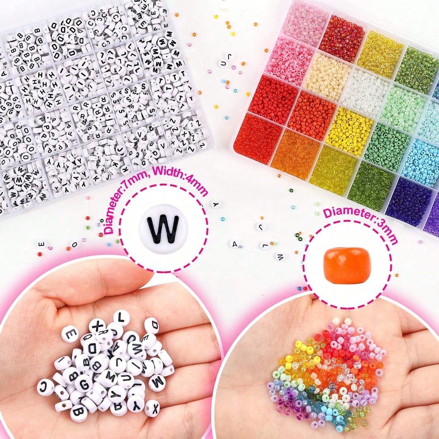 5760 peças, caixa com 24 compa - Jewelry Making Kit For Kids avaliação e preço