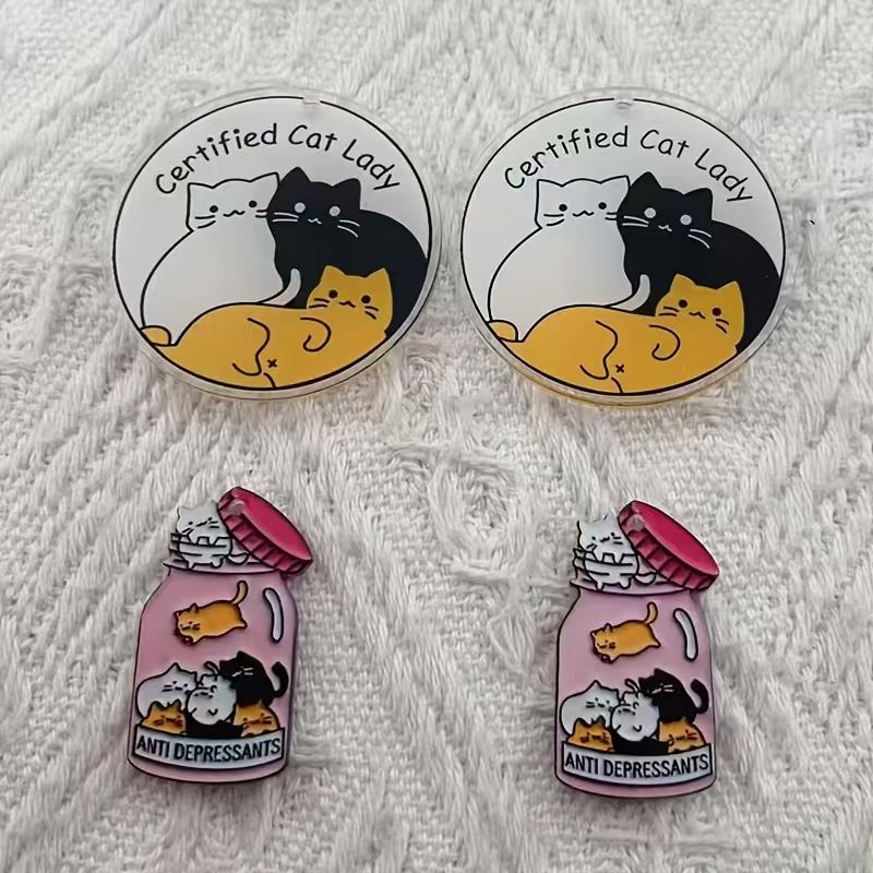Pingente de gato fofo em acríl - Jewelry Making Necklaces avaliação e preço