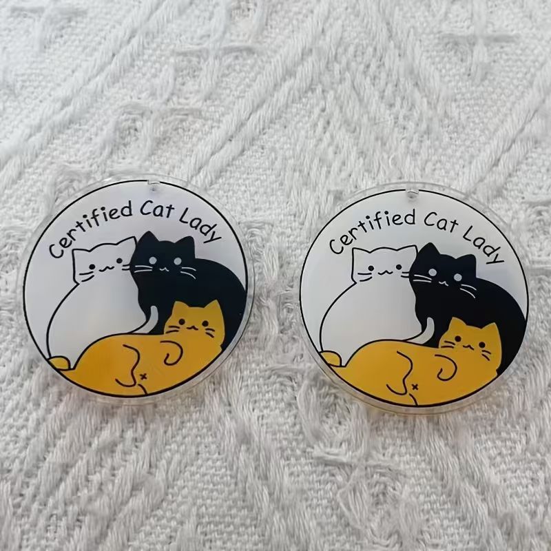 Pingente de gato fofo em acríl - Jewelry Making Necklaces avaliação e preço