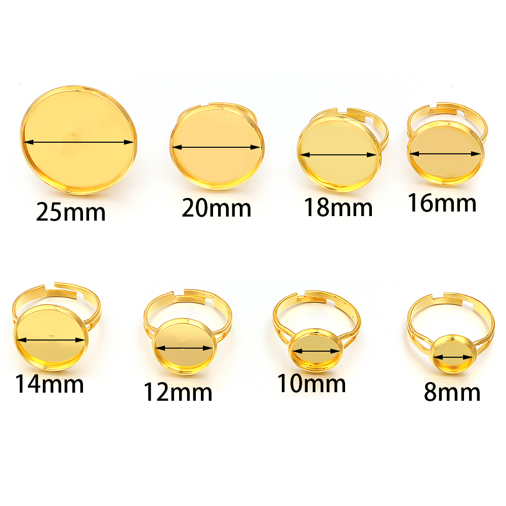 10 Peças/Lote Base de Anel Aju - Ring Blank Adjustable avaliação e preço