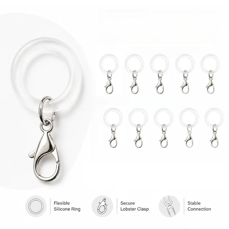 Anéis de Silicone Elásticos pa - Lobster Clasp Silver avaliação e preço