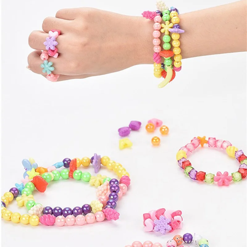 Meninas diy conjunto de contas - Jewelry Making Kit For Kids avaliação e preço