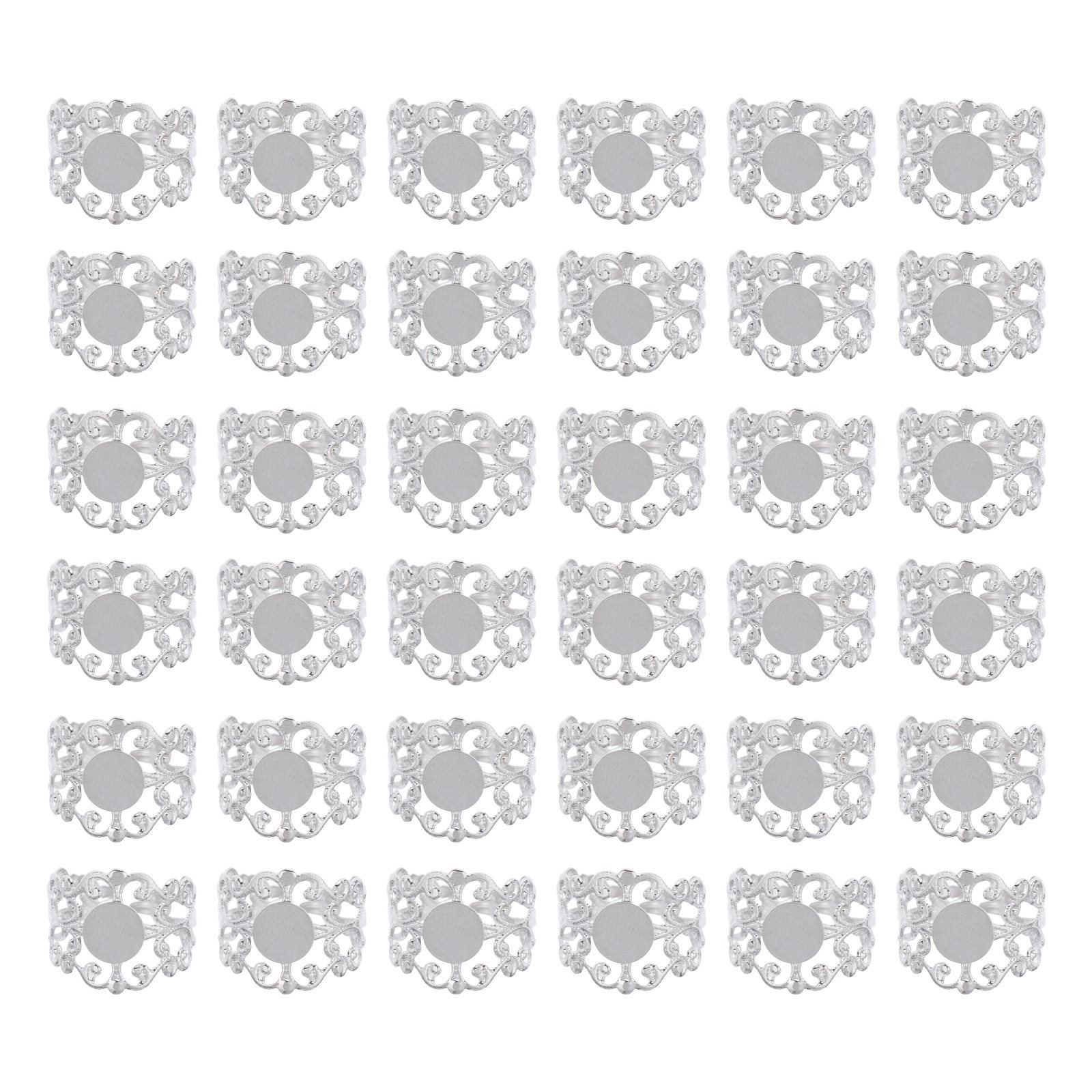 50 Peças de Base Ajustável par - Ring Blank Adjustable avaliação e preço
