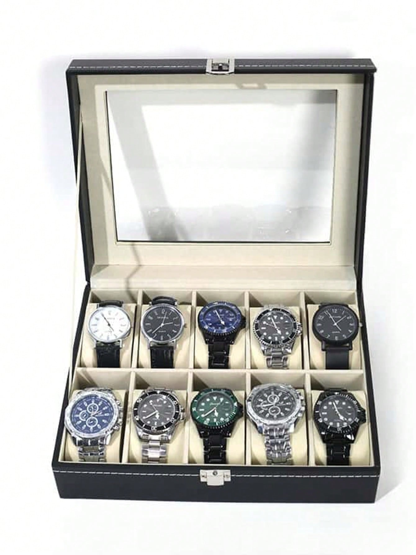 Caixa de Relógio de Couro com  - Jewelry Making Box avaliação e preço