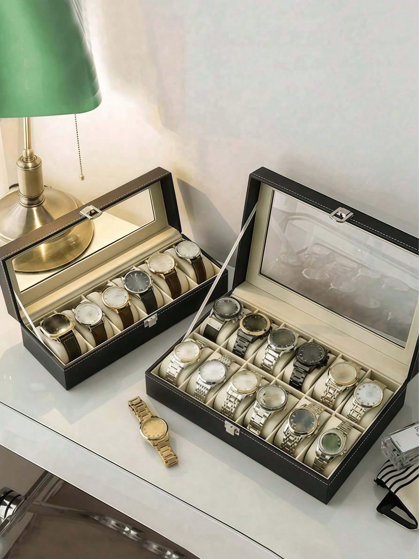 Caixa de Relógio de Couro com  - Jewelry Making Box avaliação e preço