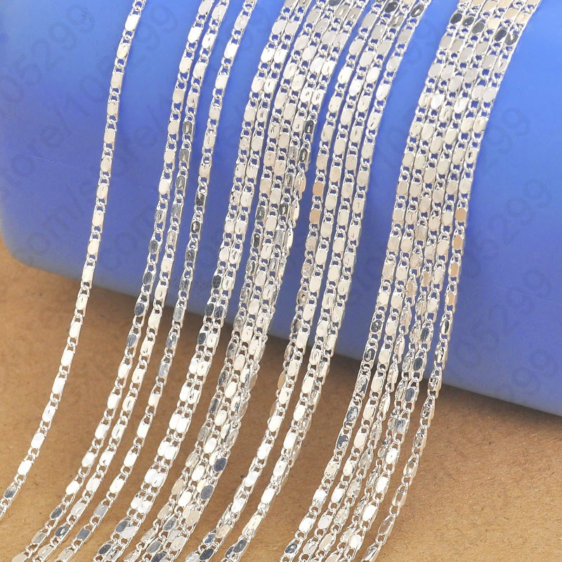 Atacado 10 peças 16 ''-30'' 92 - Lobster Clasp Silver avaliação e preço