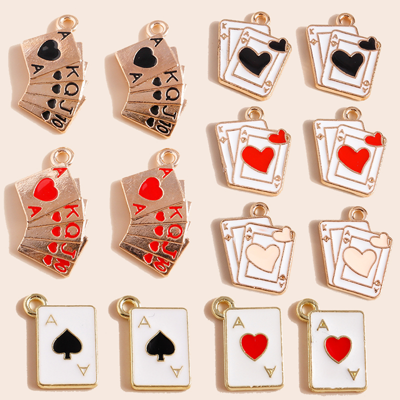 10 pçs jogo de pôquer ace broa - Jewelry Making Game avaliação e preço