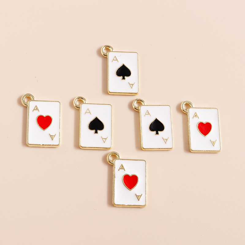 10 pçs jogo de pôquer ace broa - Jewelry Making Game avaliação e preço