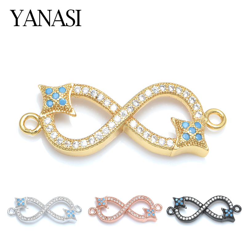 Cobre CZ Infinito Forma 8 cart - Jewelry Making Paris avaliação e preço