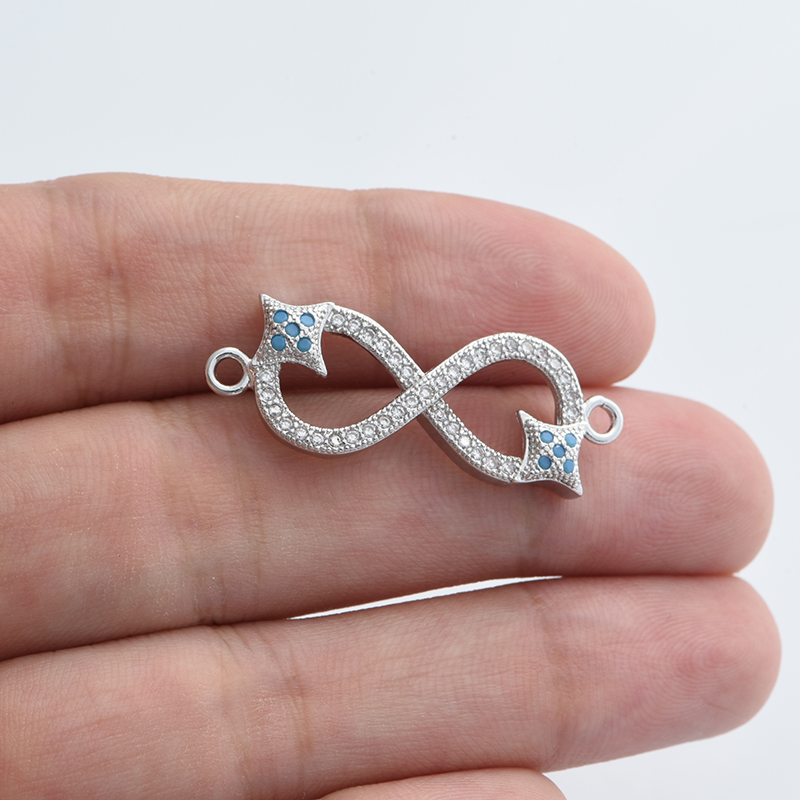 Cobre CZ Infinito Forma 8 cart - Jewelry Making Paris avaliação e preço