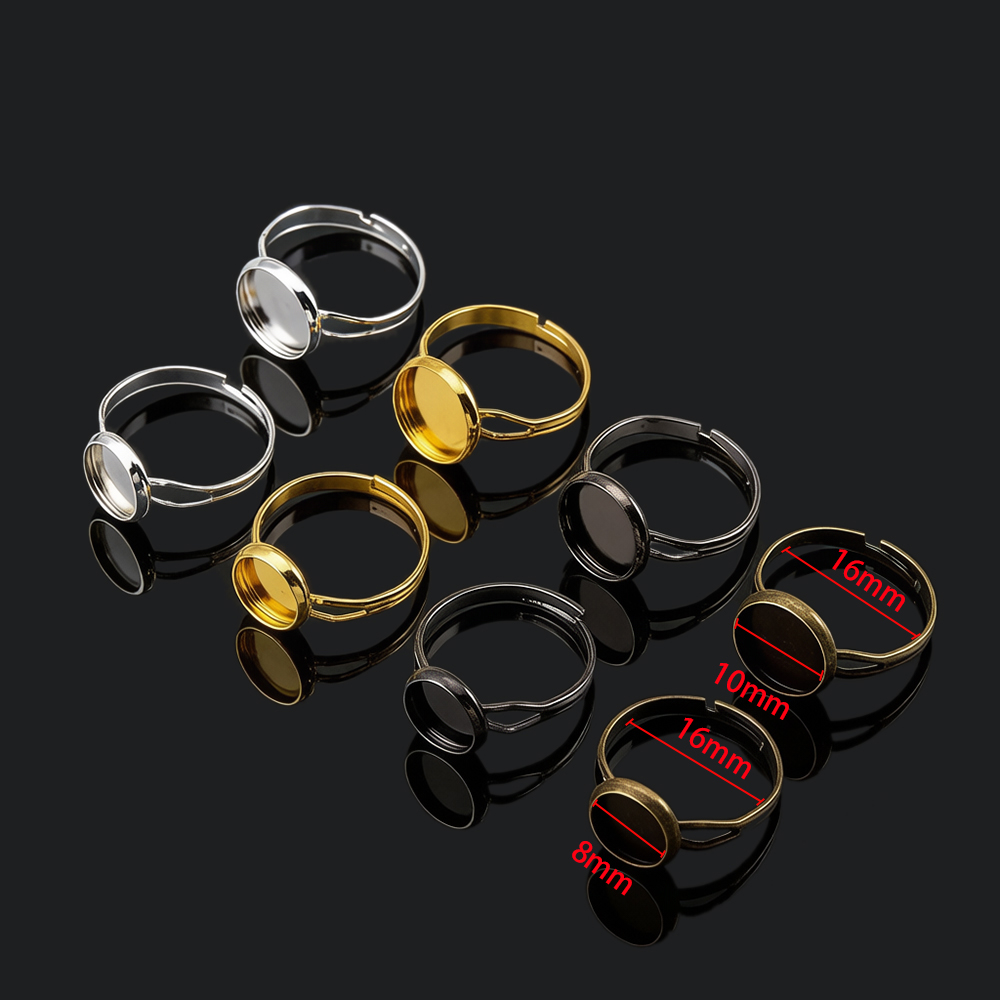 10 peças/lote Base de Anel Aju - Ring Blank Adjustable avaliação e preço