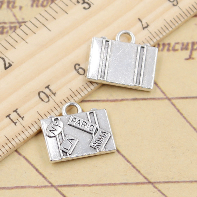 10 pçs encantos sacos de viage - Jewelry Making Paris avaliação e preço