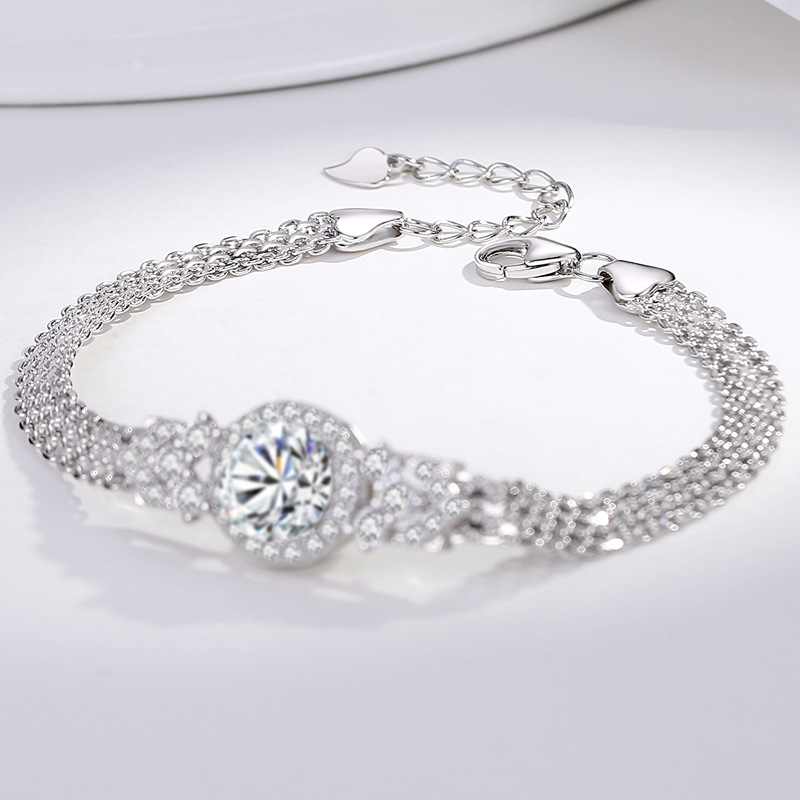 Novo 2 quilates d cor vvs1 moi - Lobster Clasp Silver avaliação e preço