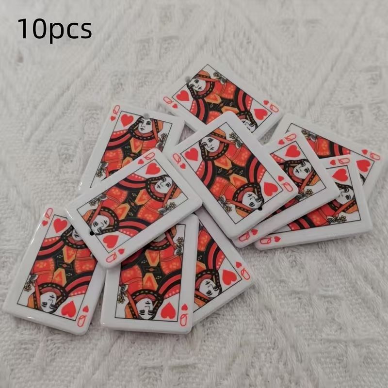 10 peças de pingente de pôquer - Jewelry Making Necklaces avaliação e preço
