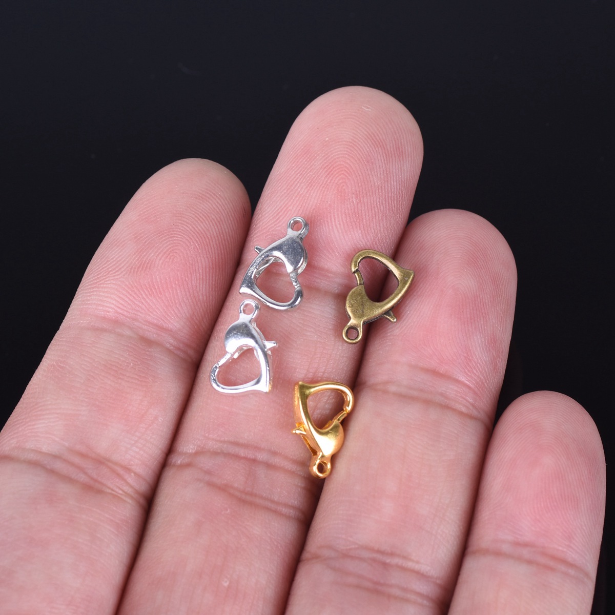 30 pces 12x8mm ouro/prata/bron - Lobster Clasp Silver avaliação e preço